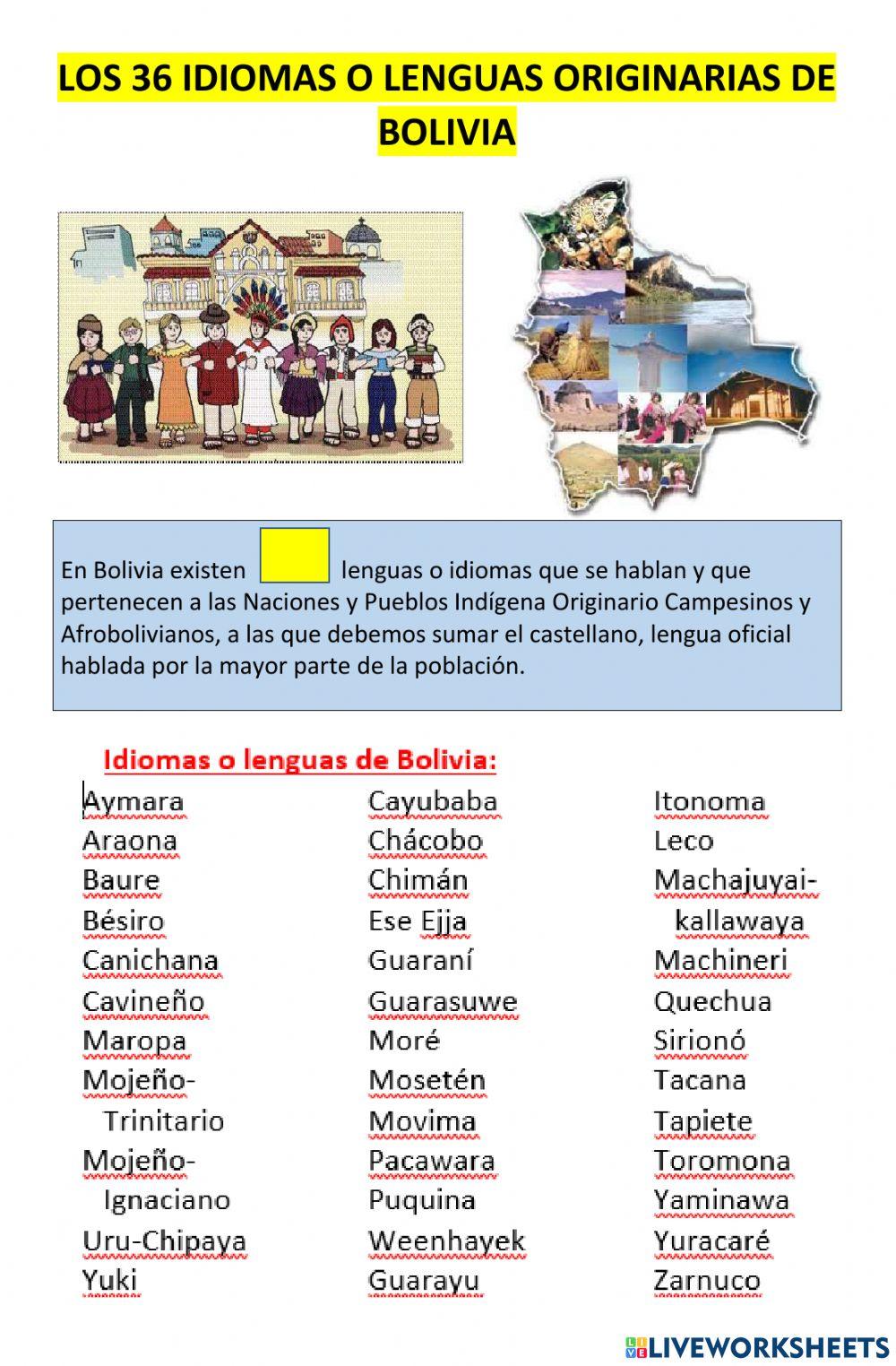 Idiomas de bolivia