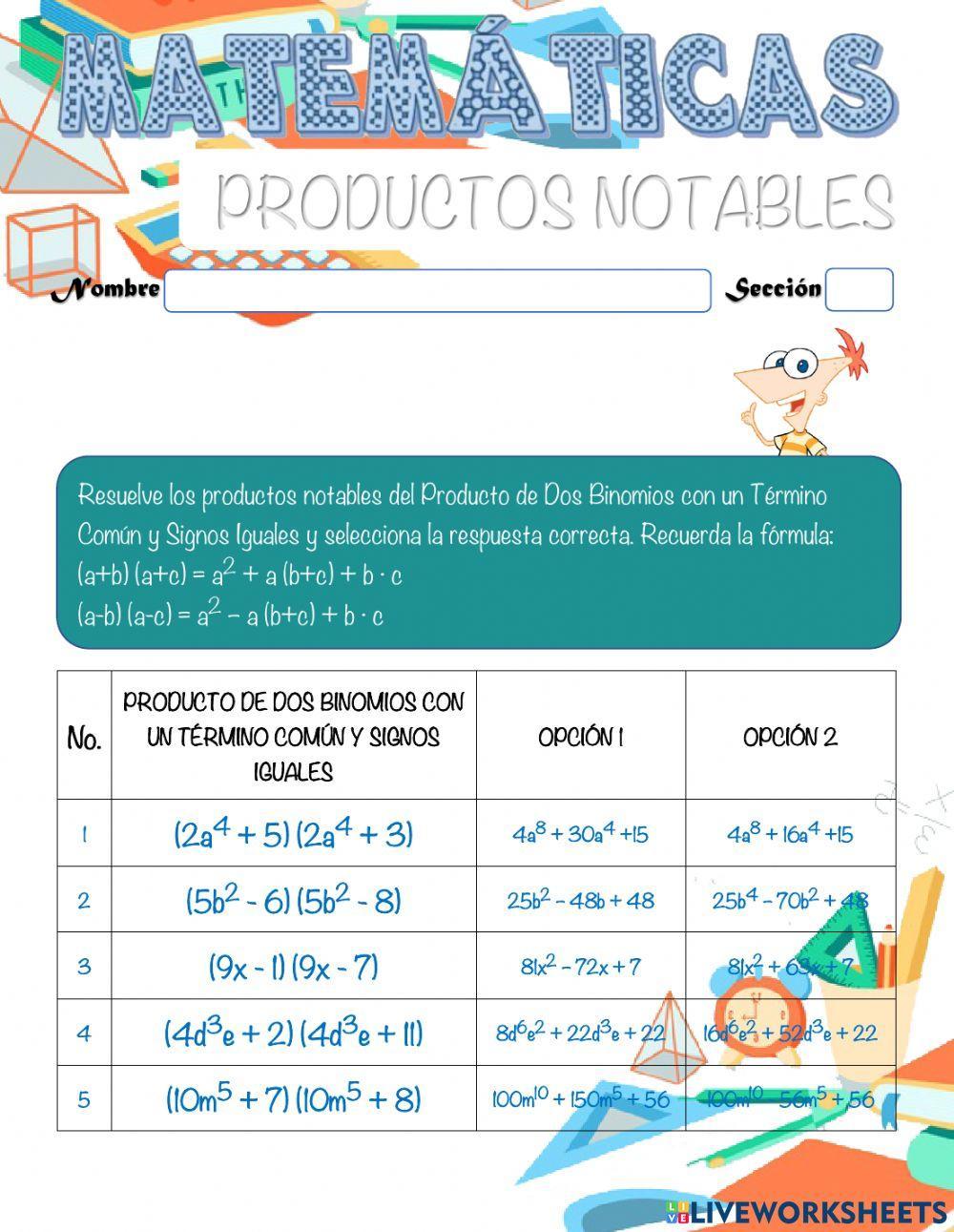 Producto de Dos Binomios con Un Término Común y Signos iguales