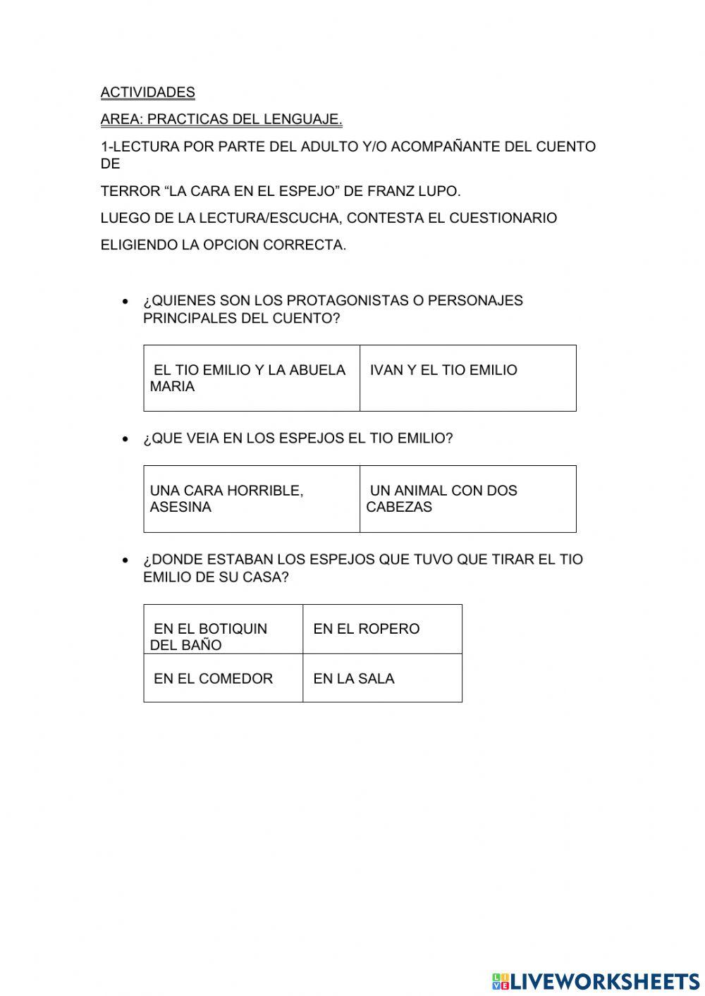 La cara en el espejo