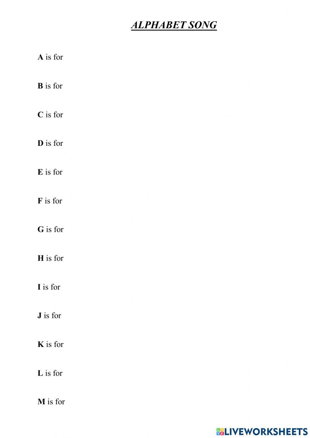 Alphabet song by Jimmy