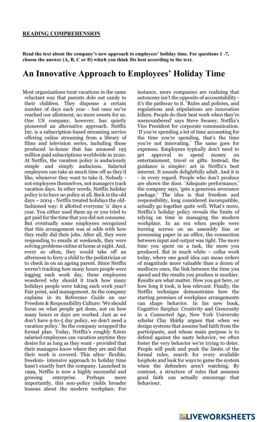 CAE progress test (Ready for Advanced units 1-4)