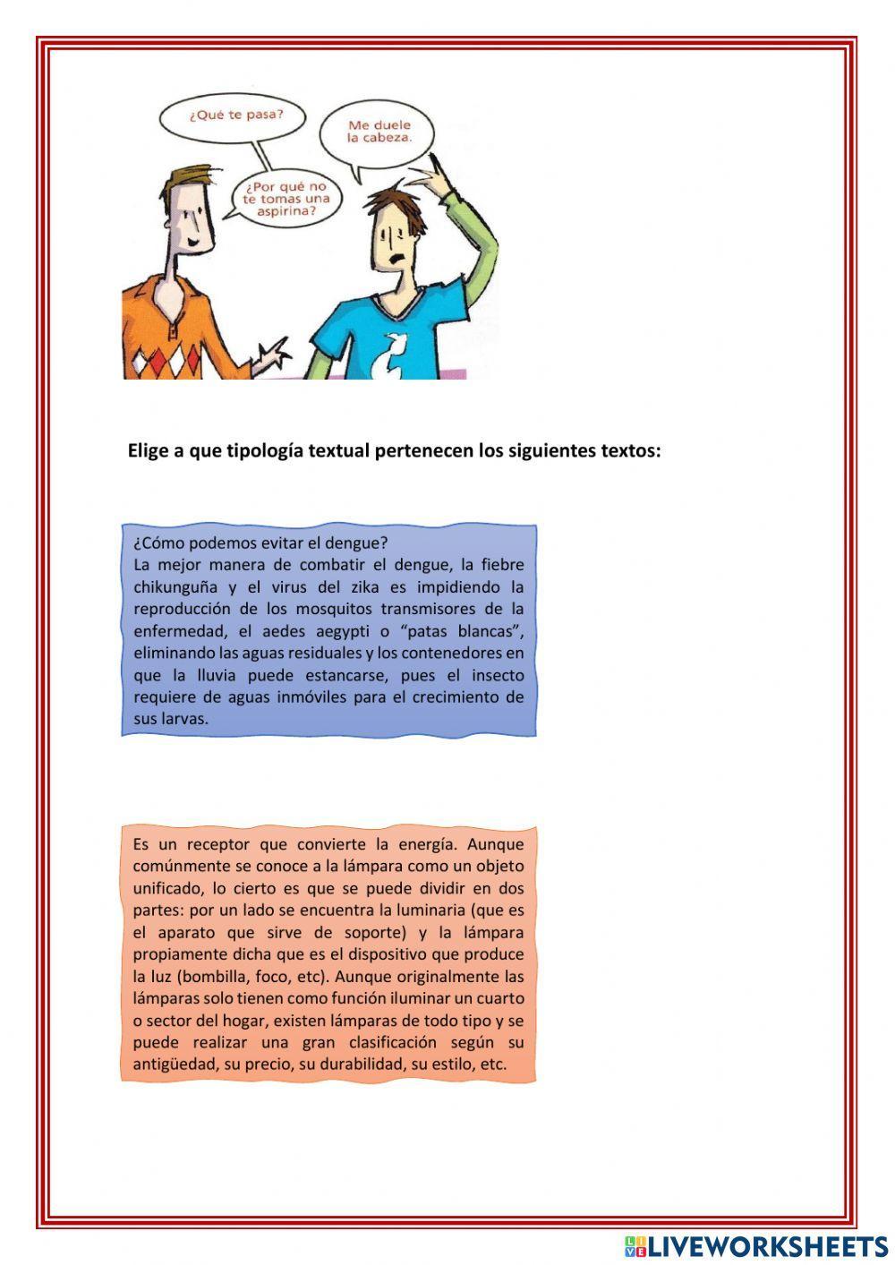 Tipologías textuales