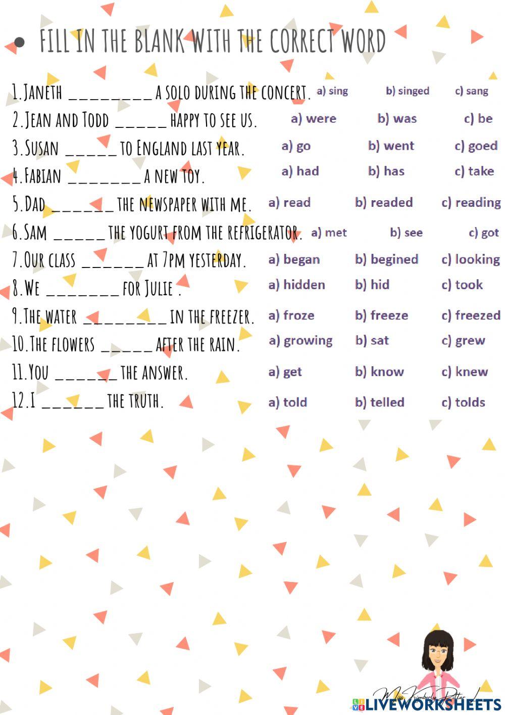 Irregular verbs
