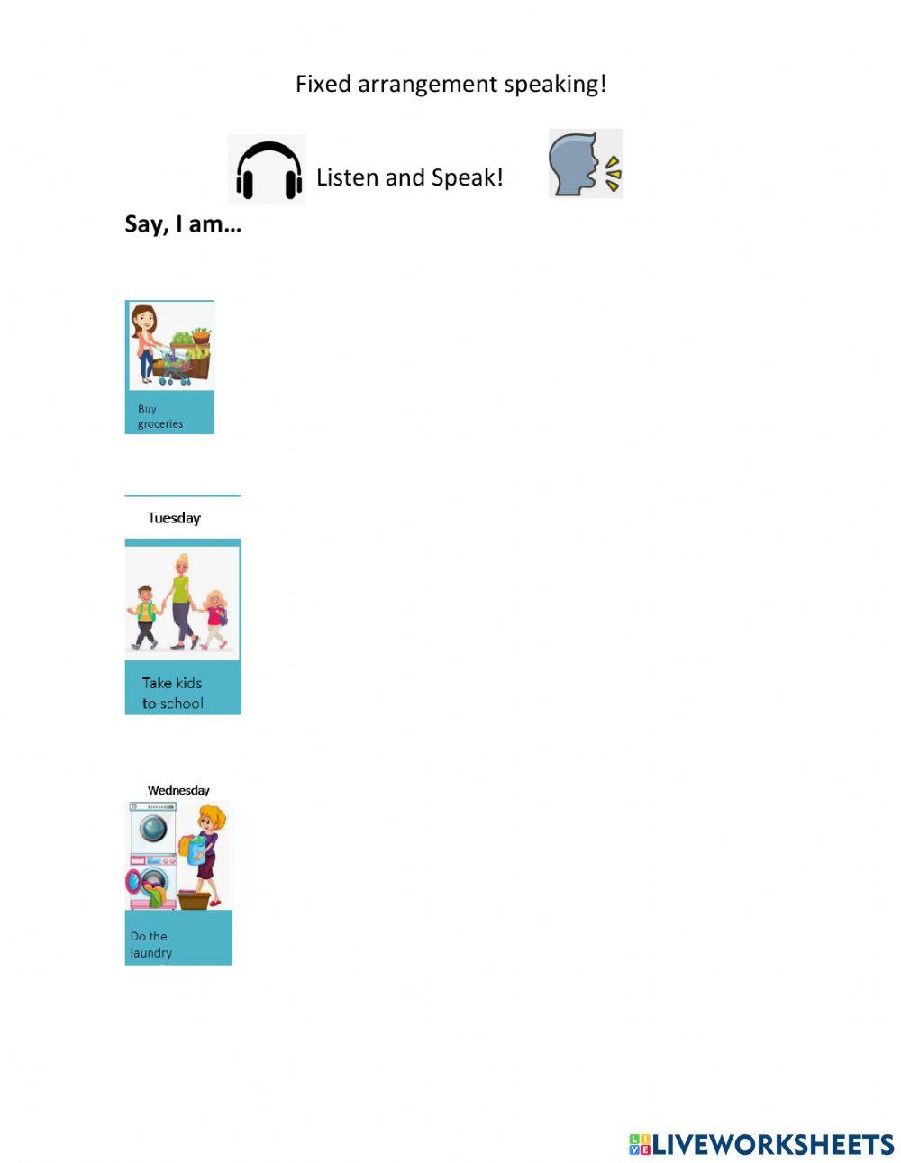 Present cotninuous speaking.