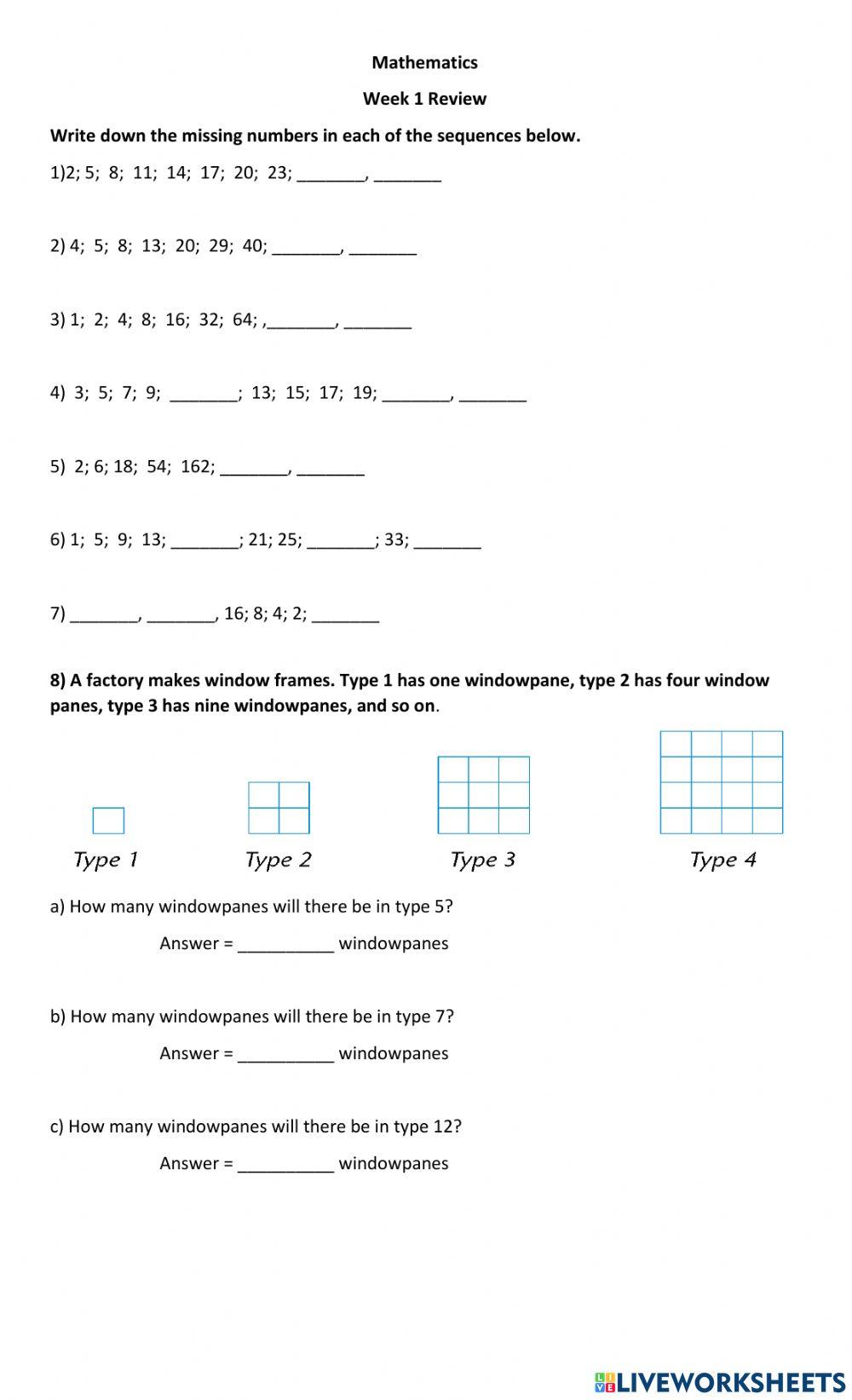 1157261 Mathematical Patterns Karlene Antoine Miller 1157261 Mathematical Patterns Karlene Antoine Miller