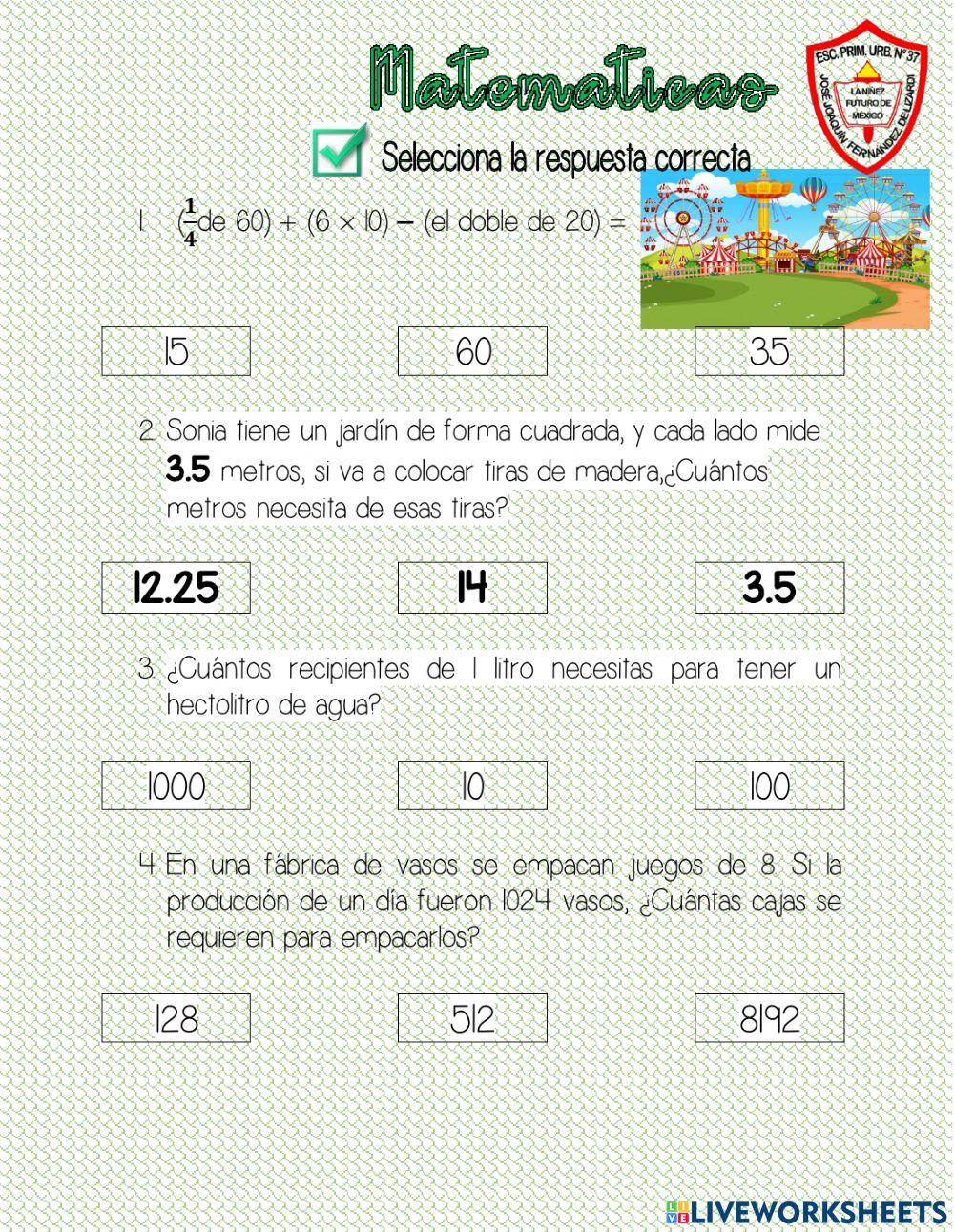 Repaso de contenidos