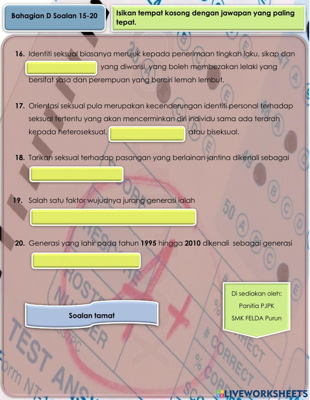 Peperiksaan Pertengahan Tahun Tingkatan 2