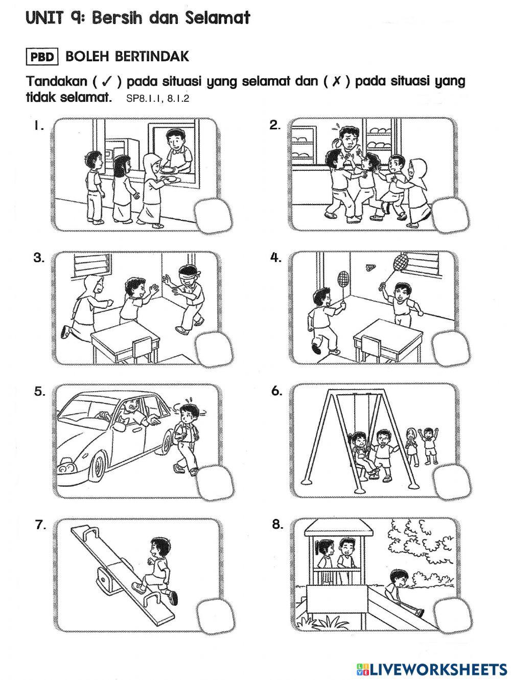 Pendidikan Jasmani dan Kesihatan Tahun 1 PdPR Minggu 22 Jumaat 9hb Julai 2021 - 8.0 Keselamatan - BOLEH BERTINDAK
