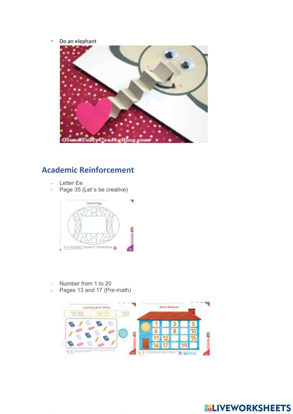 Weekly activities week 9