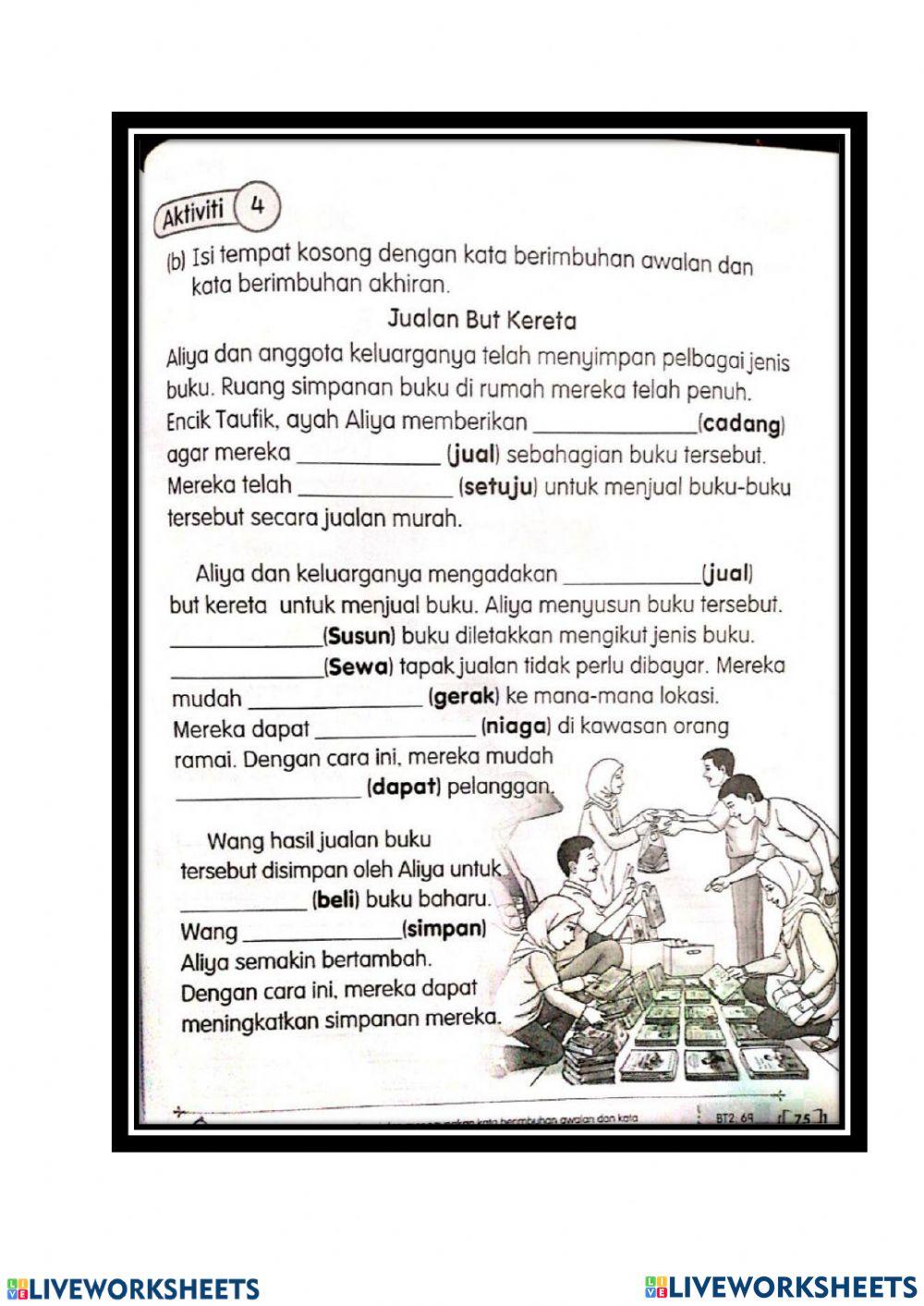 Awalan dan akhiran worksheet | Live Worksheets