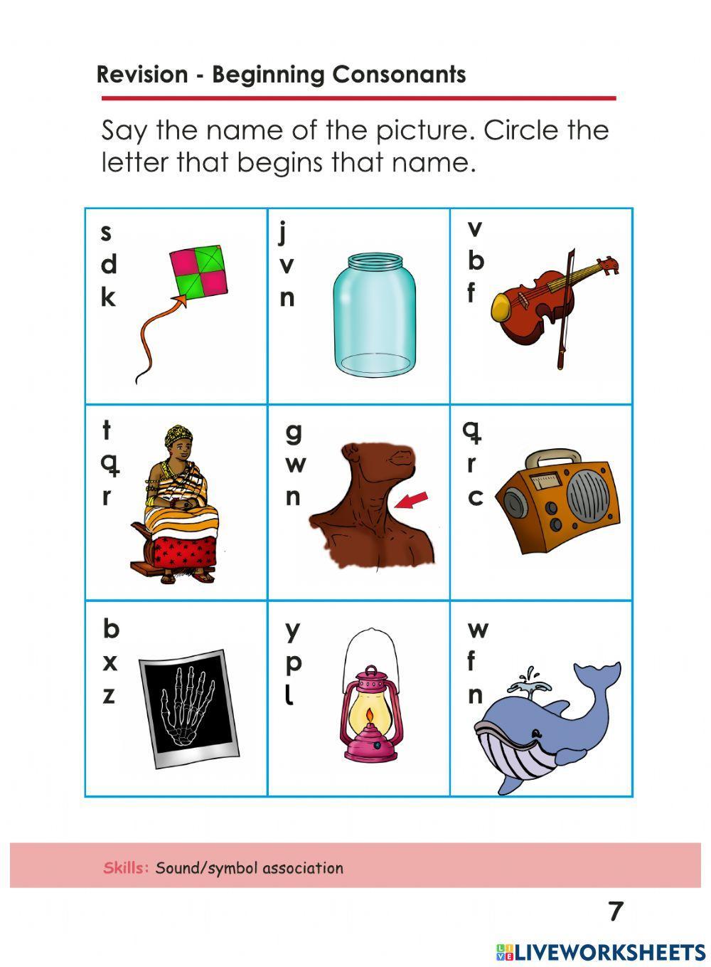 Beginning Consonants