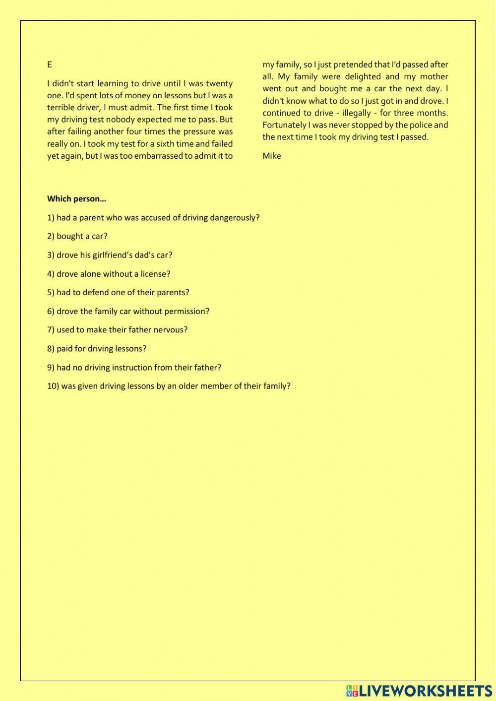 1188526 | Reading Part 7 FCE | ROSA TEIXIDOR