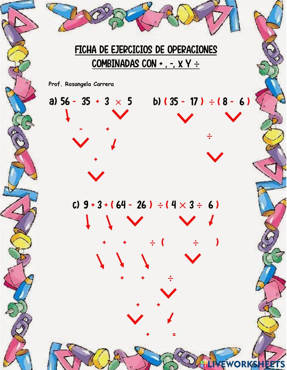 Operaciones combinadas