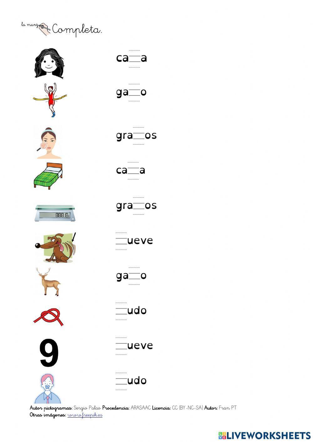 Diferenciar m-n en palabras parecidas 2.