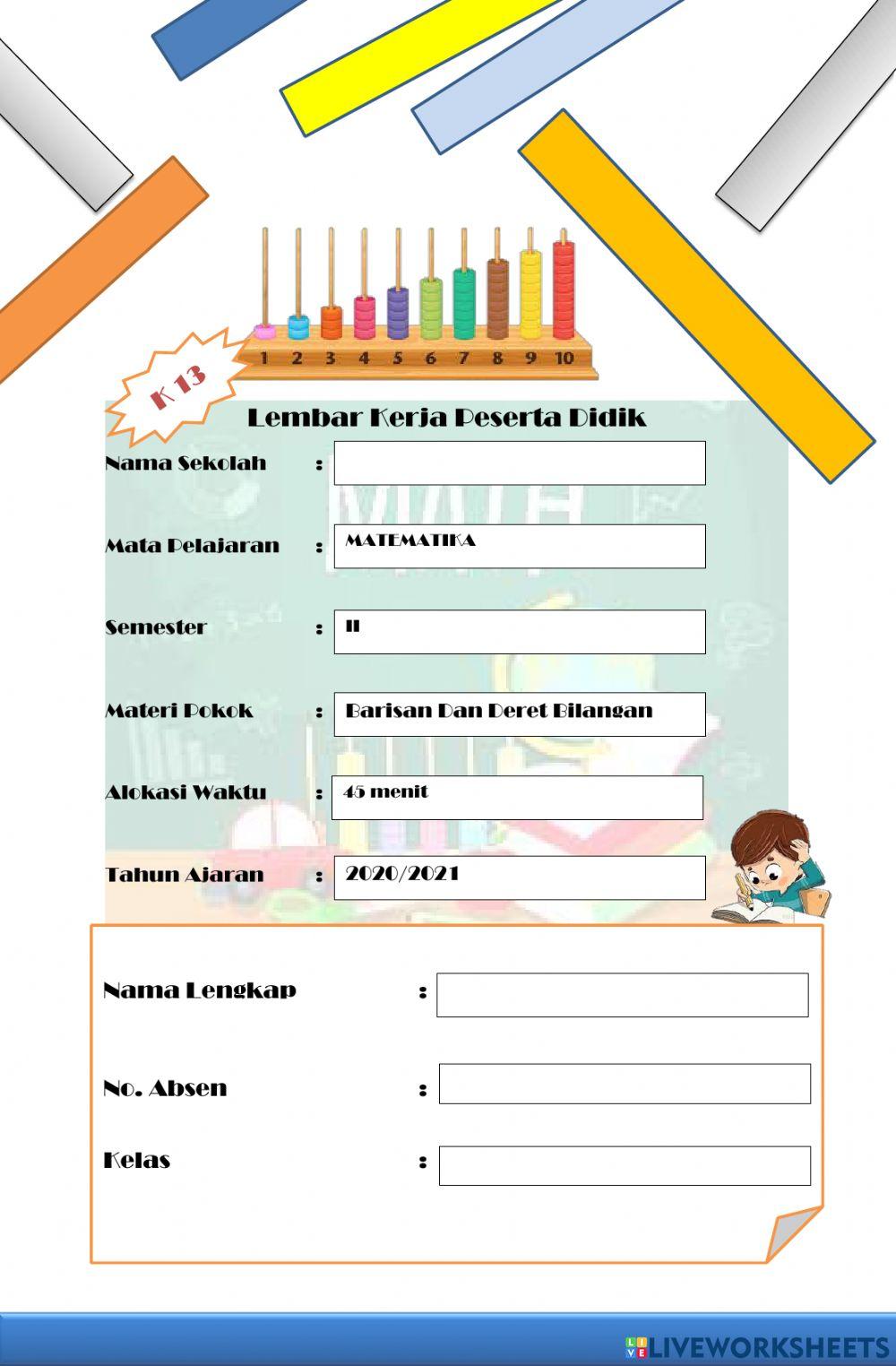 LKPD I Barisan Dan Deret kelas XI