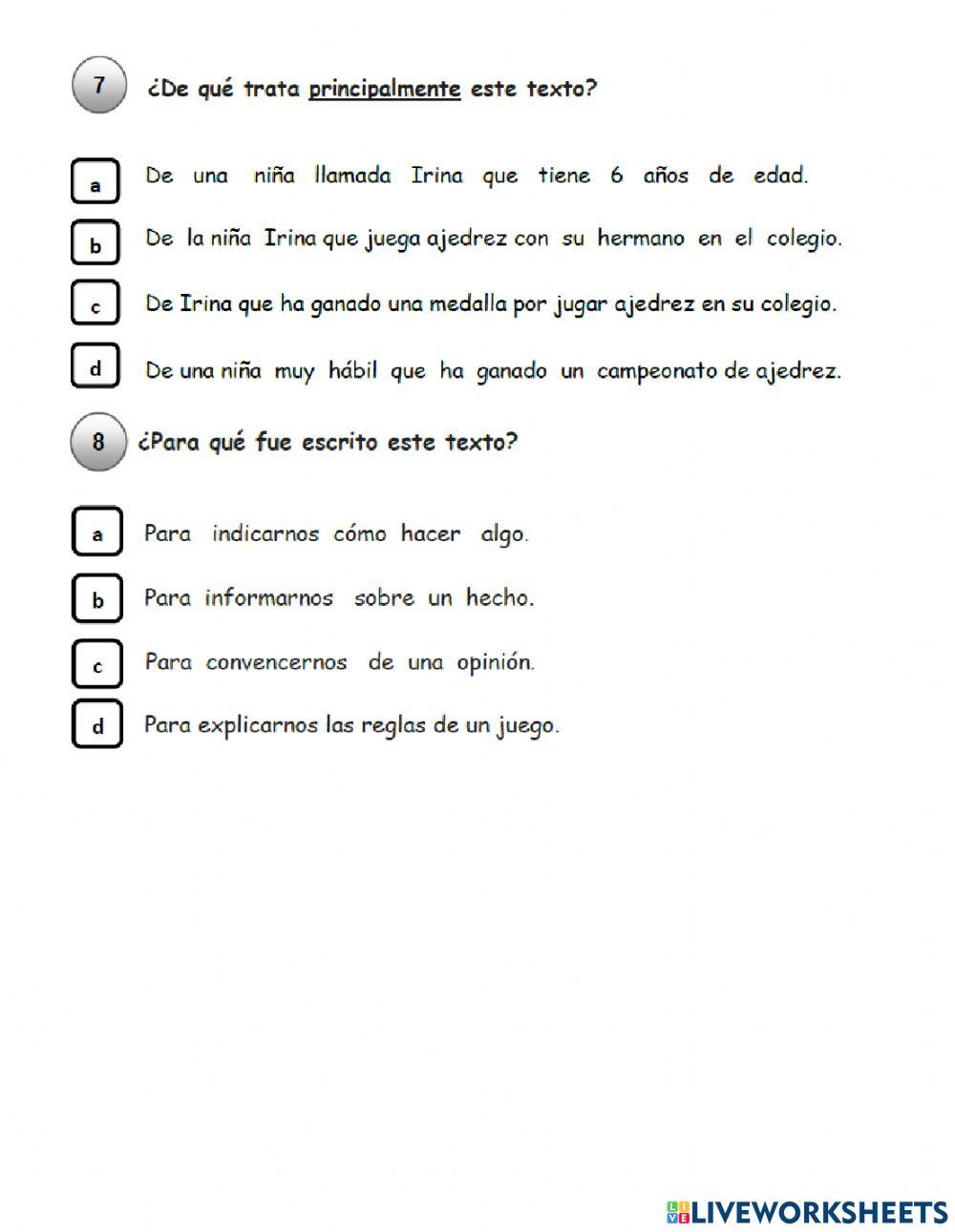 Comprension de lectura2