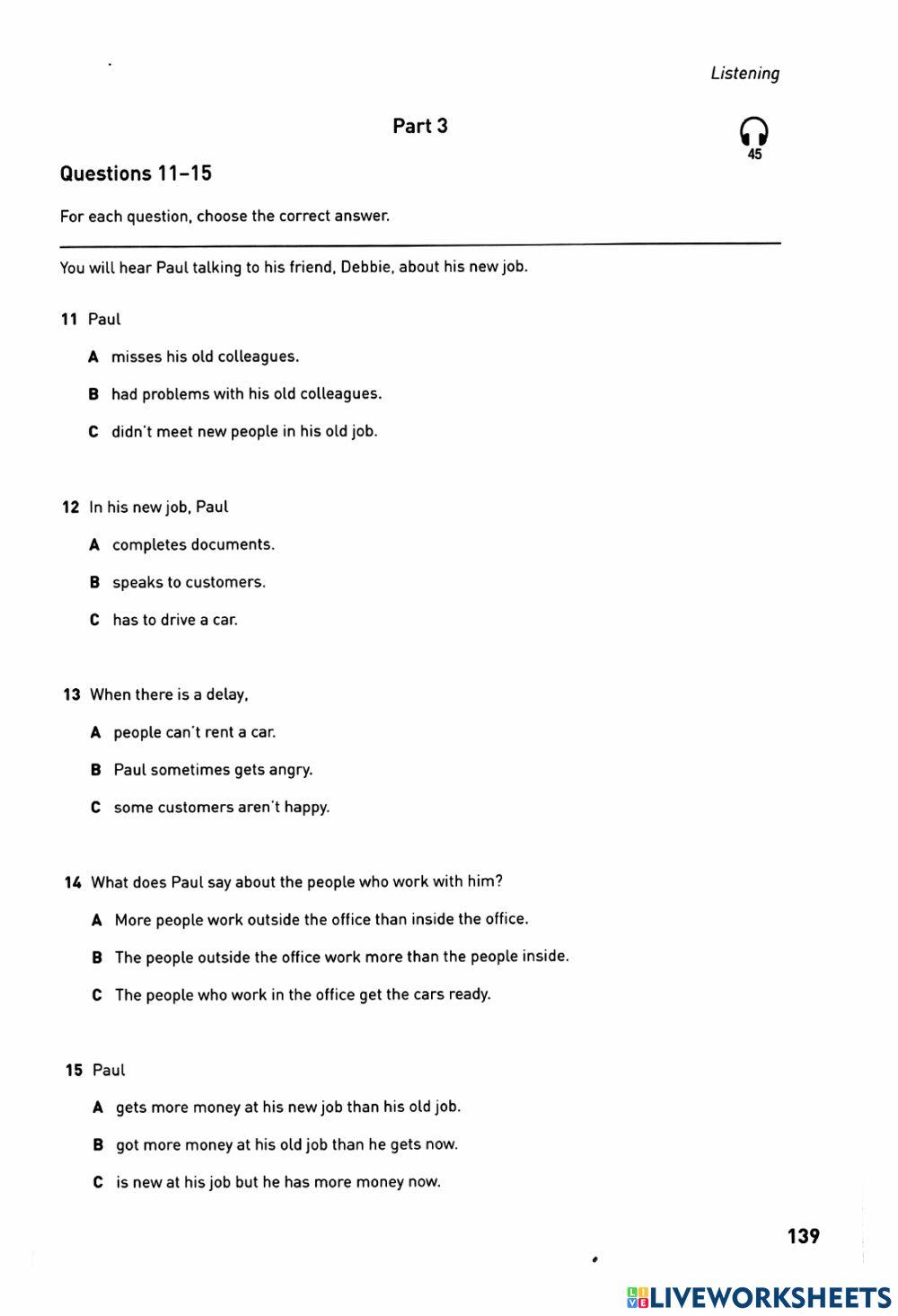 KET Collin 2020 - Listening - Test 07