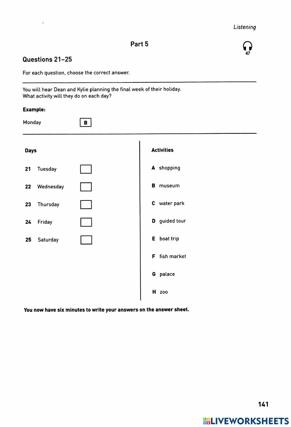 KET Collin 2020 - Listening - Test 07