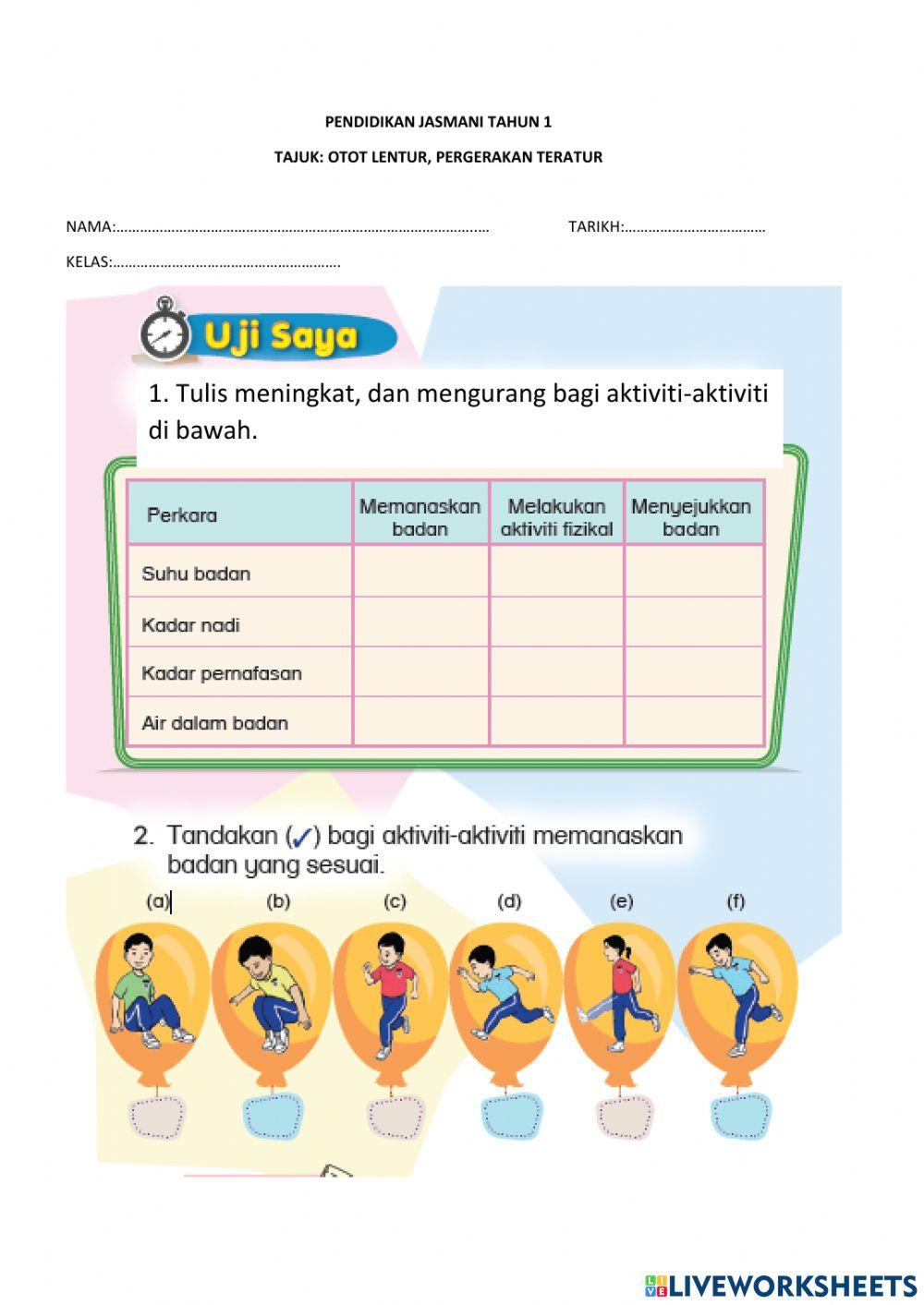Otot lentur, pergerakan teratur