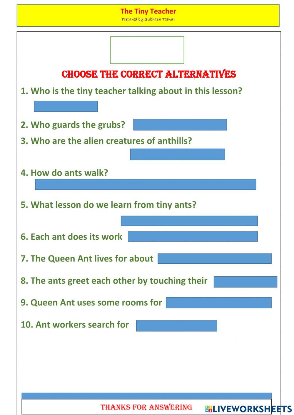 The Tiny Teacher Activity Live Worksheets the-tiny-teacher-activity-live-worksheets