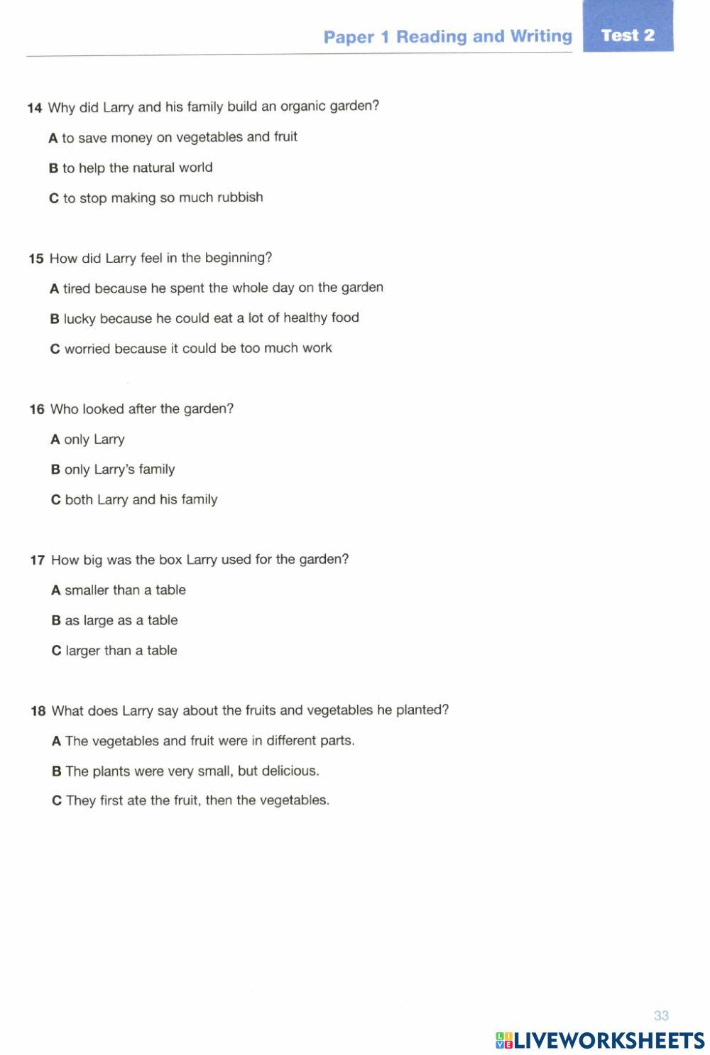 Ready for KET - Reading - Test 02