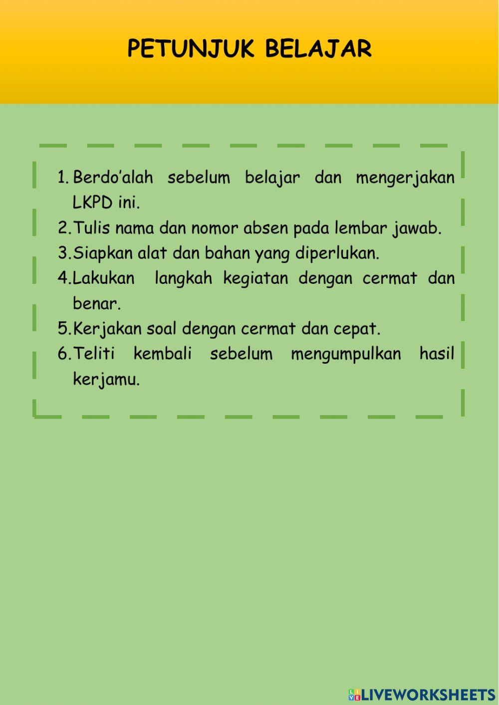 Lkpd kelas v tema 4