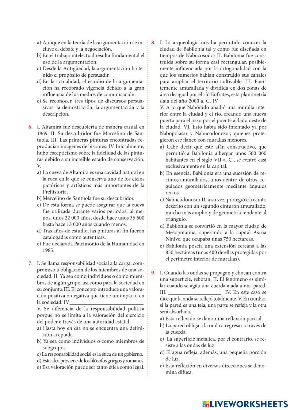 Inclusión de enunciados