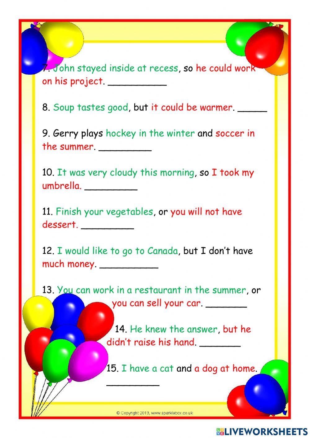 Identify conjunctions