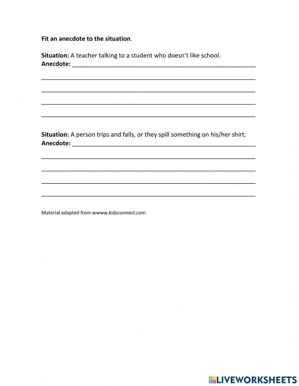 Does the anecdote fit?