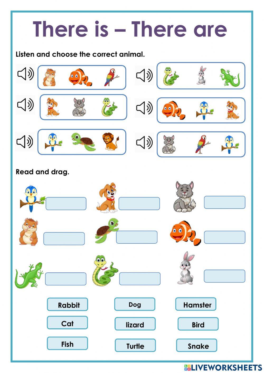 1° Homework No.1 - There is - There are
