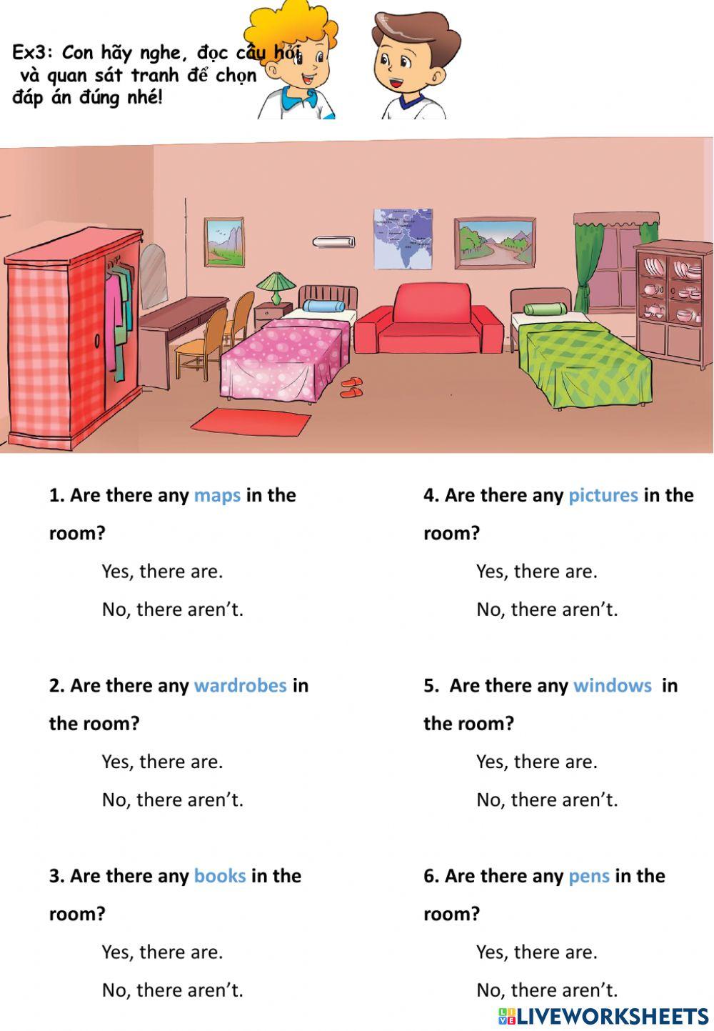 Lesson 13: Are there any posters in the room?