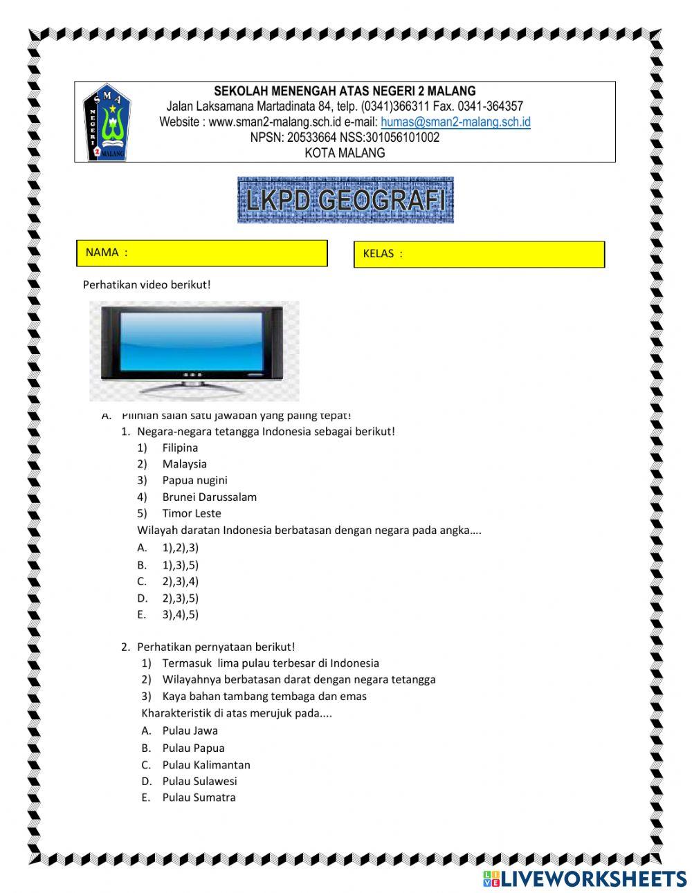 Letak Wilayah Indonesia