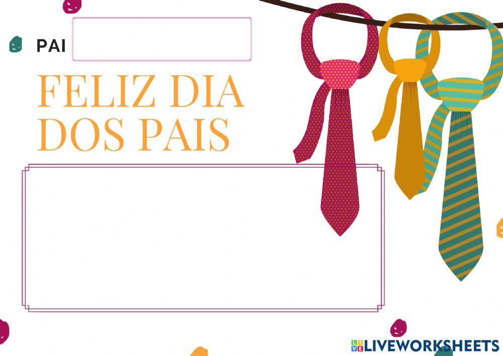 Cartão dia dos pais