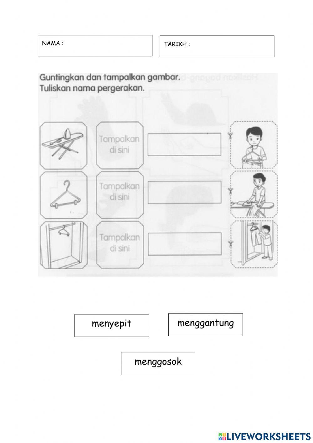 Latihan Urus Pakaian di Rumah