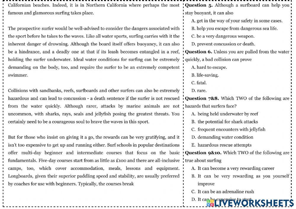 ielts reading multiple choice practice 3
