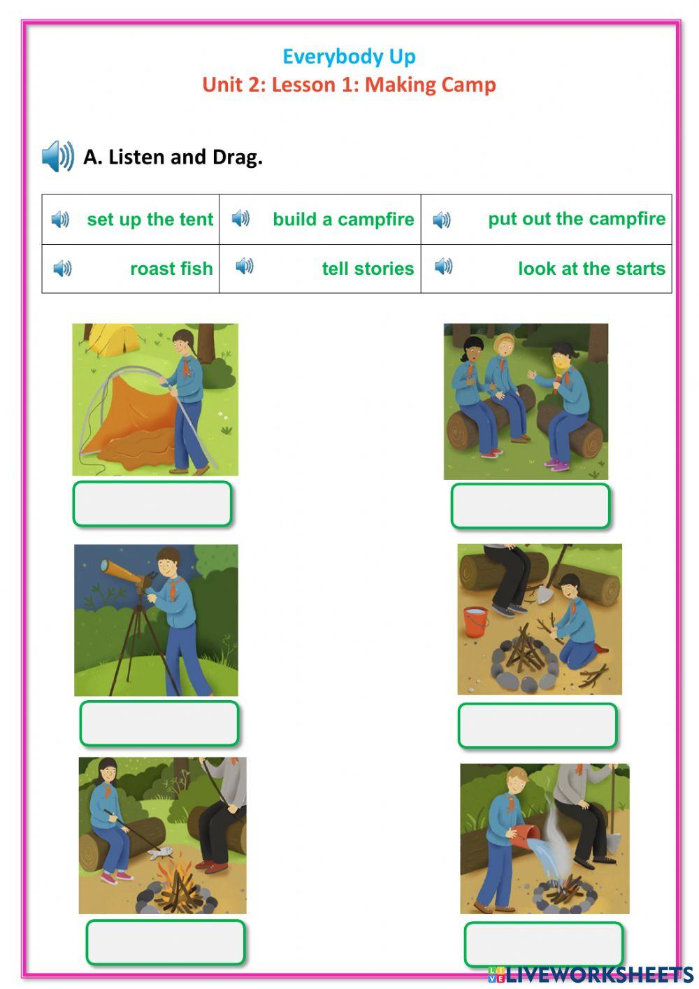 Everybody Up 5: Unit 2: Lesson 2: Making Camp