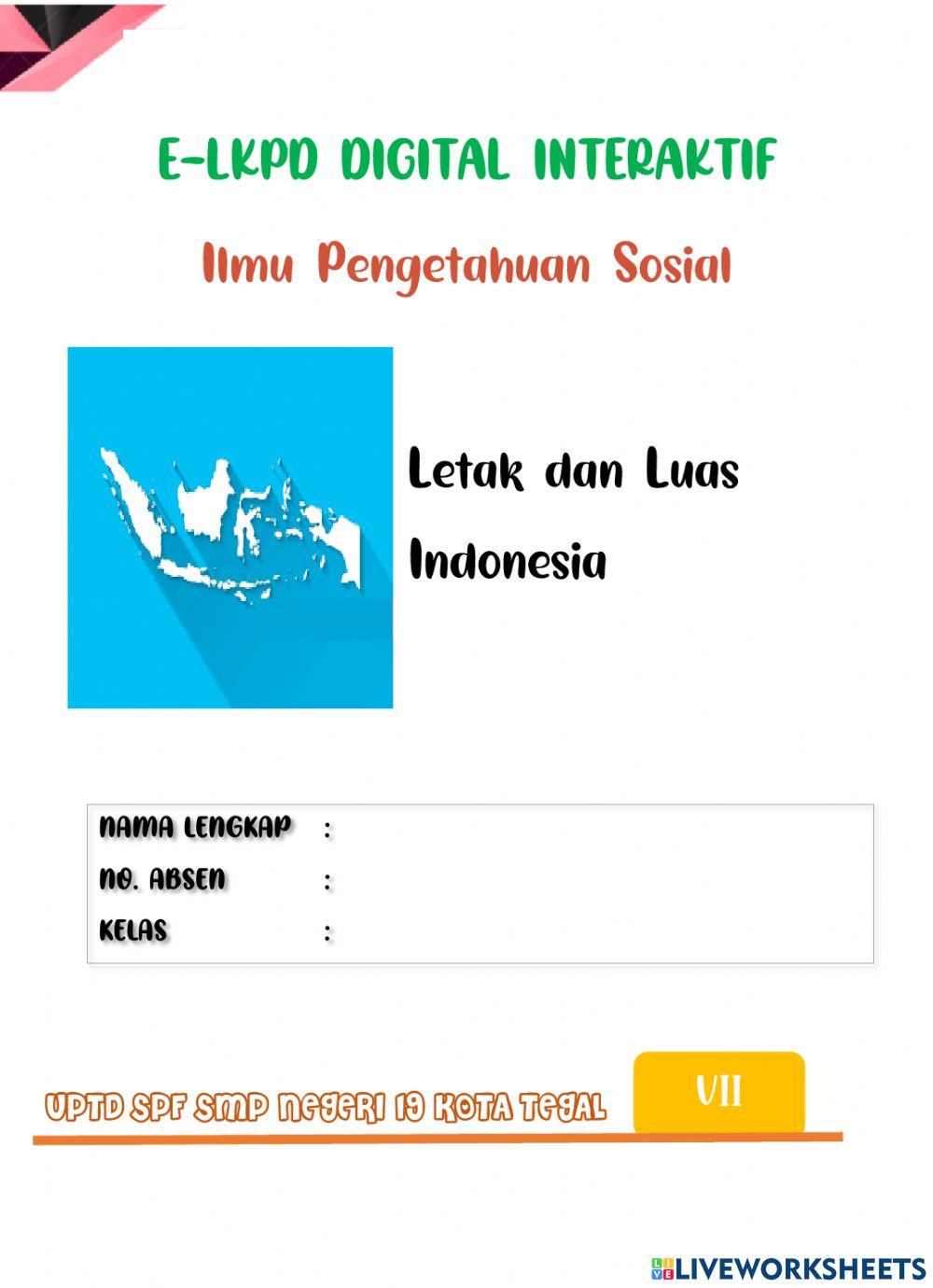 Letak dan luas indonesia