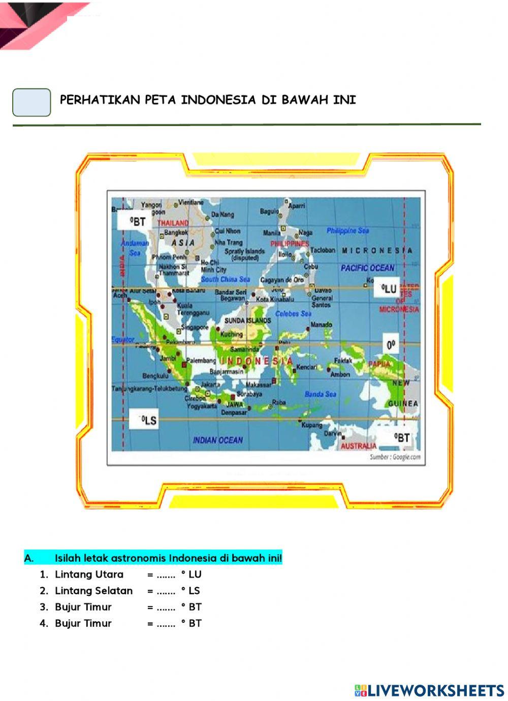 Letak dan luas indonesia