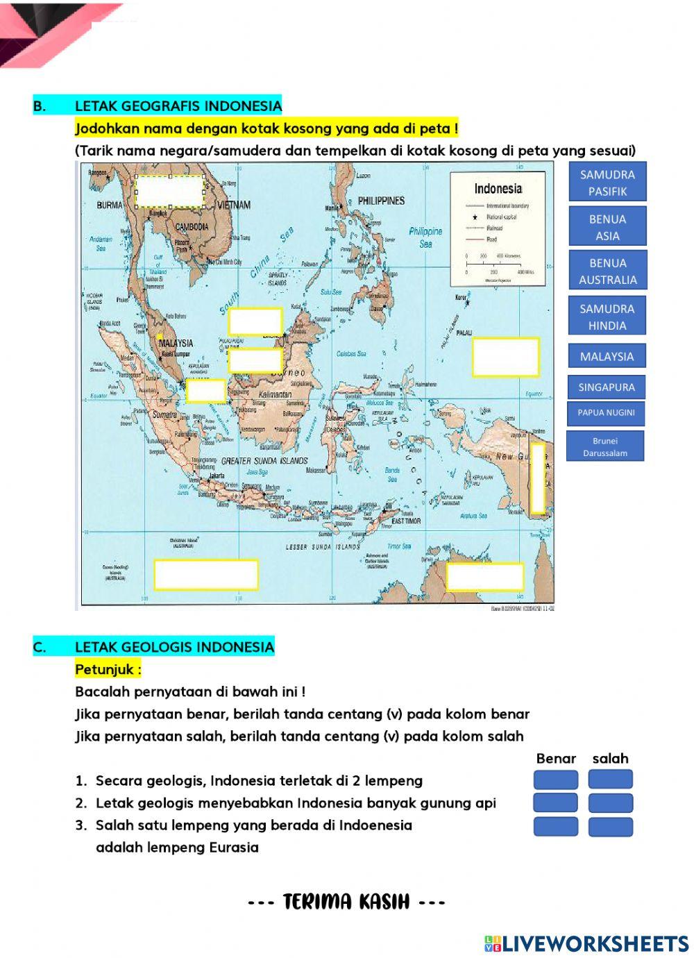 Letak dan luas indonesia