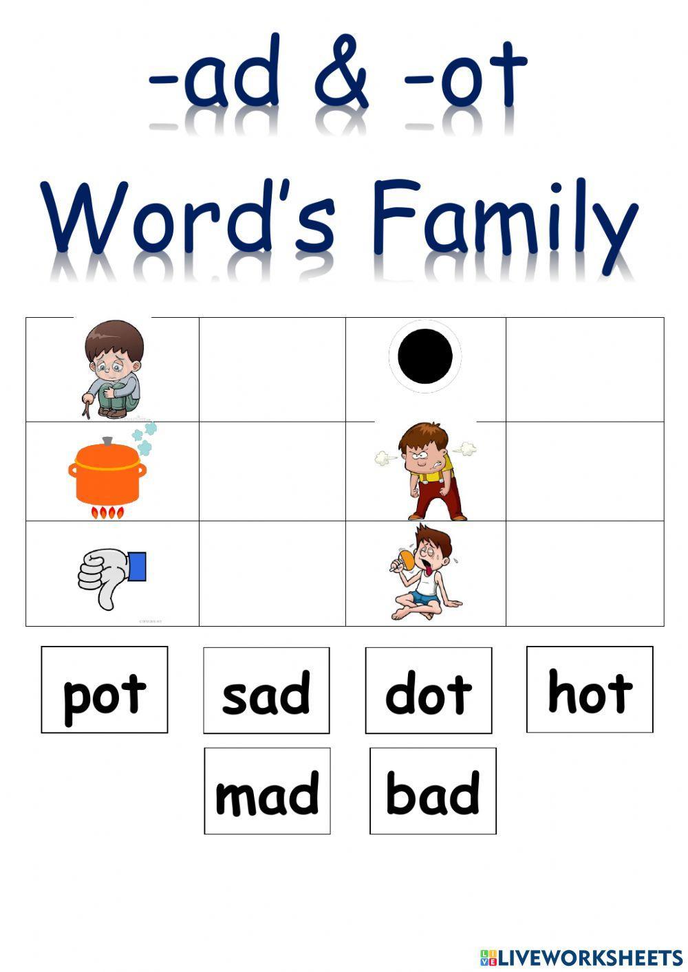-ad & -ot word's family