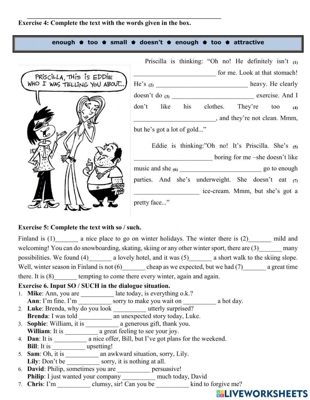 Grammar check 1. so. such.too.enough 7