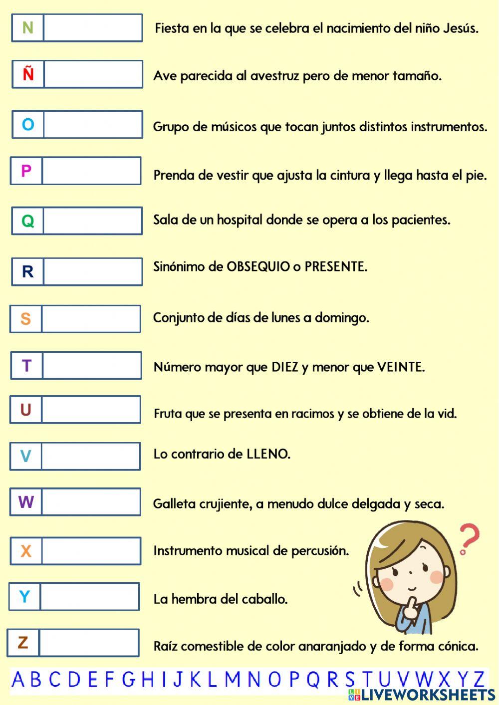 Comprensión lectora - Vocabulario