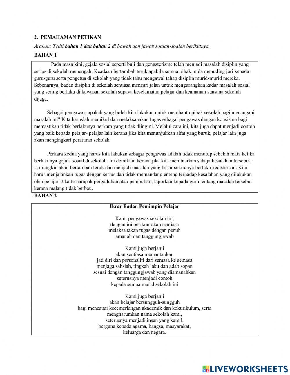 Ppt online bahasa melayu ting 3 2021