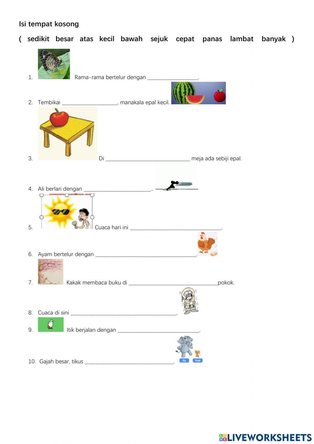 Perkataan berlawanan
