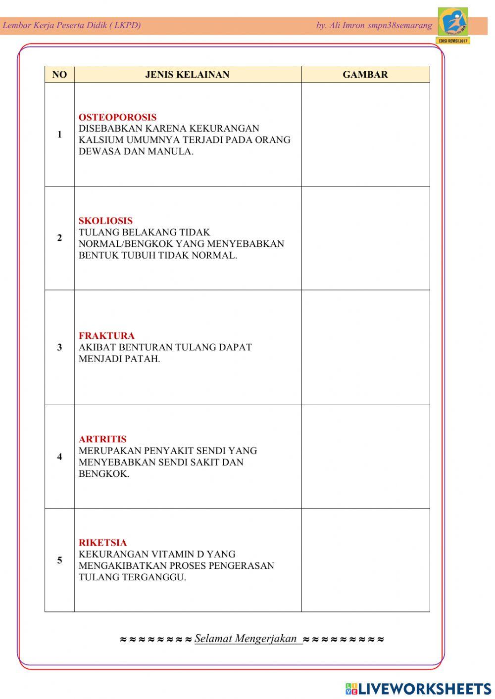 Lkpd Sistem Gerak Manusia