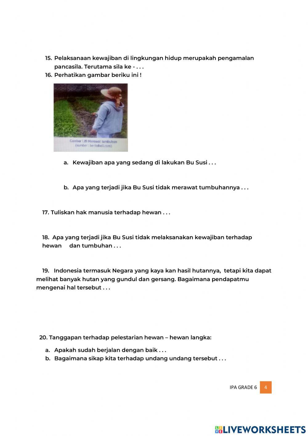 Tema 1 Selamatkan Makhluk Hidup