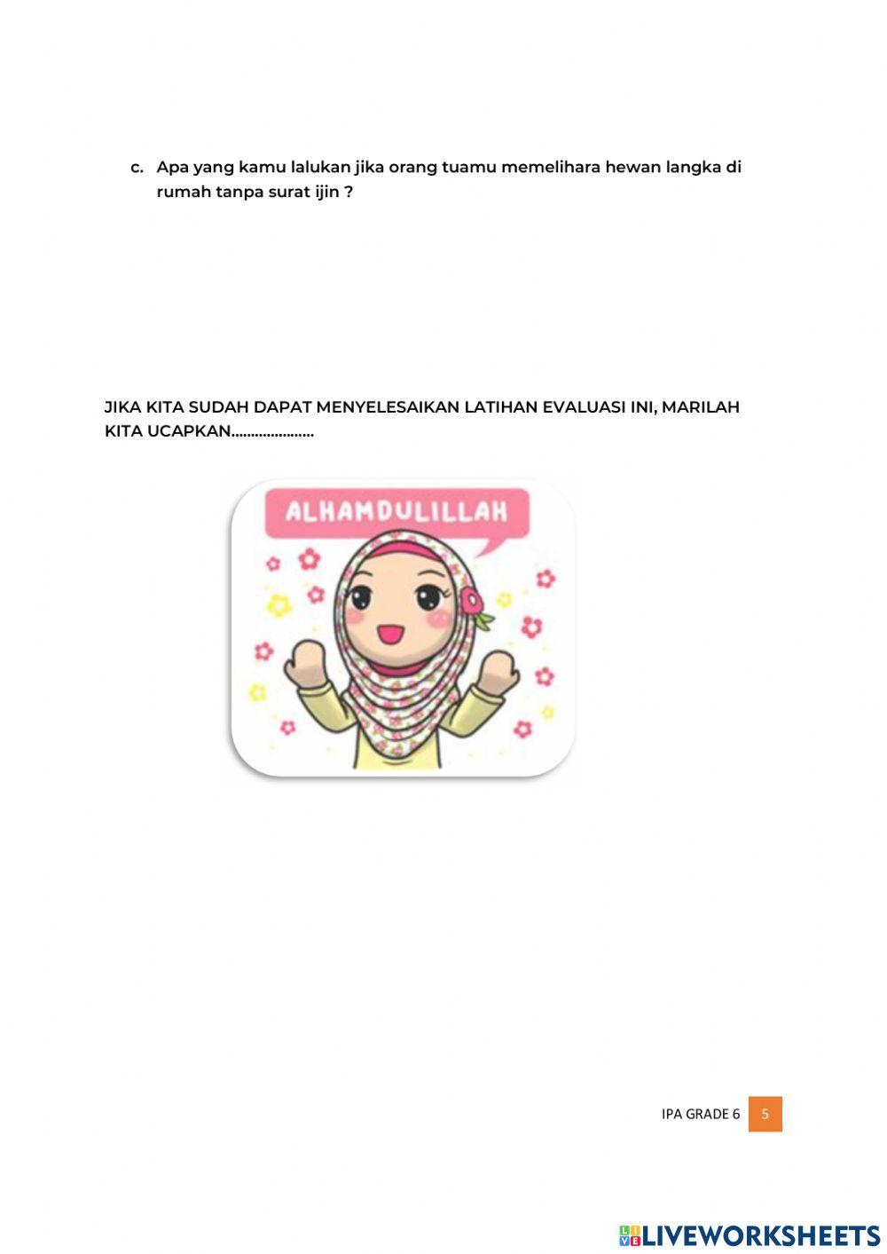 Tema 1 Selamatkan Makhluk Hidup