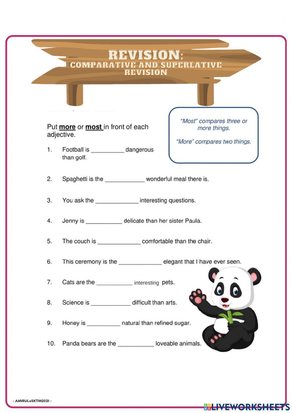 Comparative and Superlative Adjectives