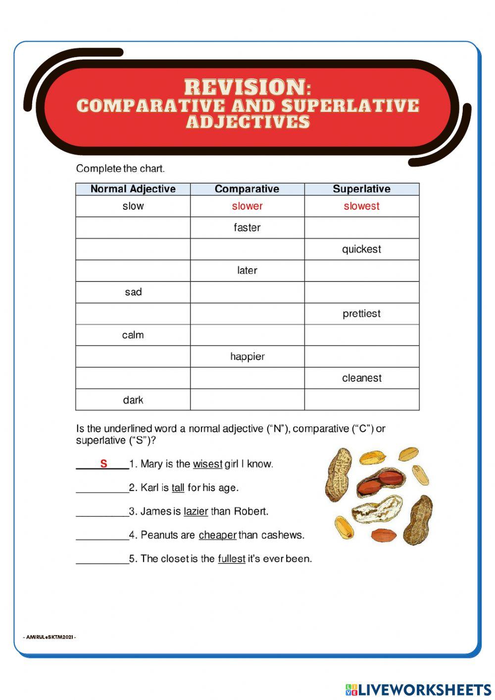 Comparative and Superlative Adjectives Comparative and Superlative Adjectives