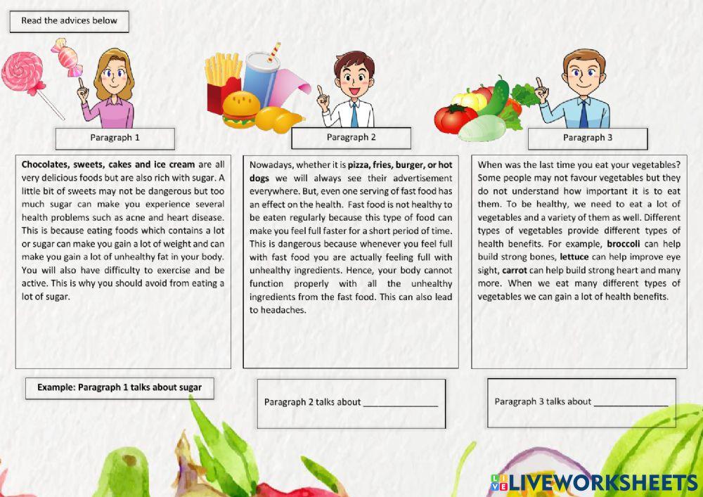 Week 2 (Form 1:Eating Healthy)